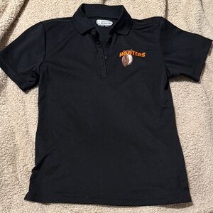 Hooters Black Polo with Orange Emblem